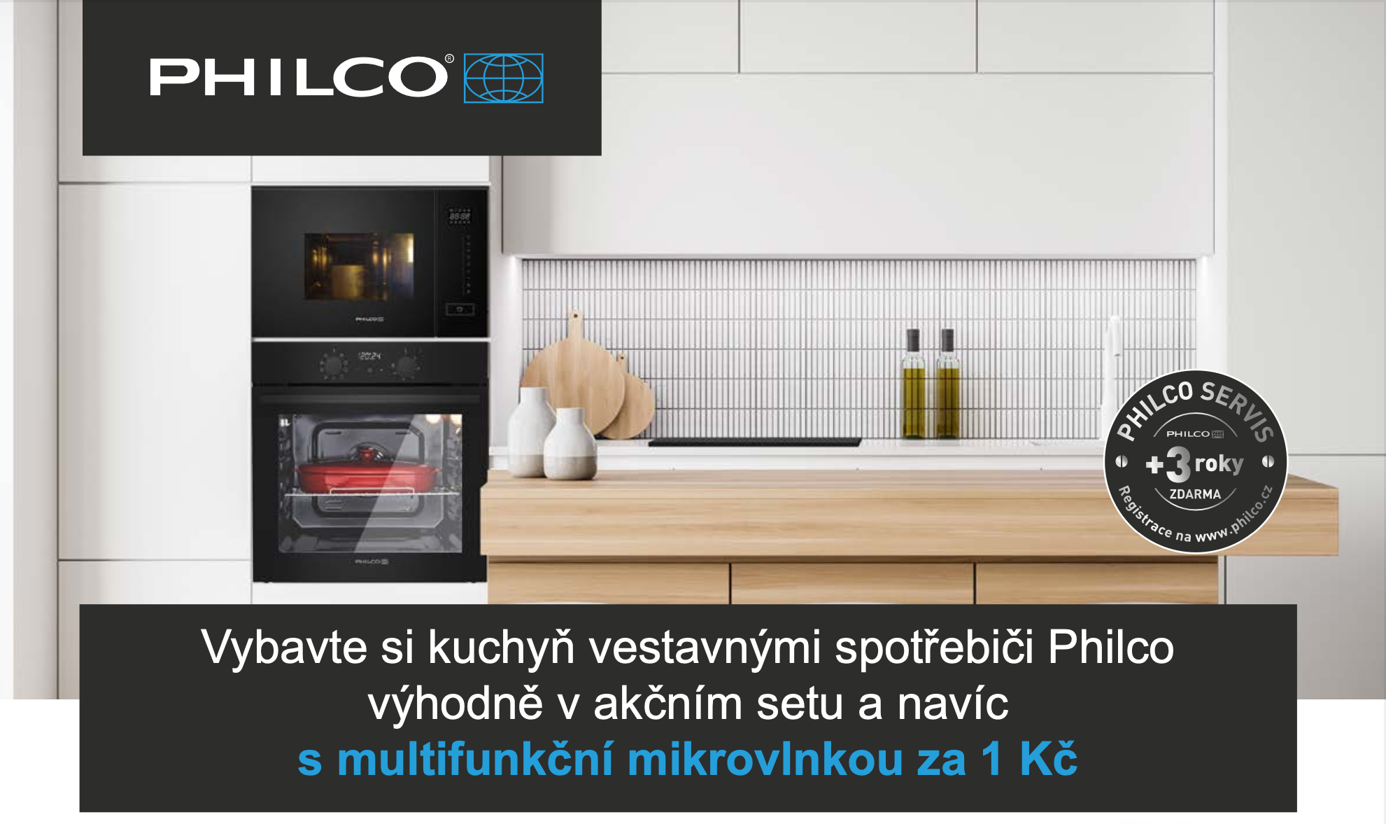 Akce Philco - set spotřebičů s mikrovlnkou za 1 Kč